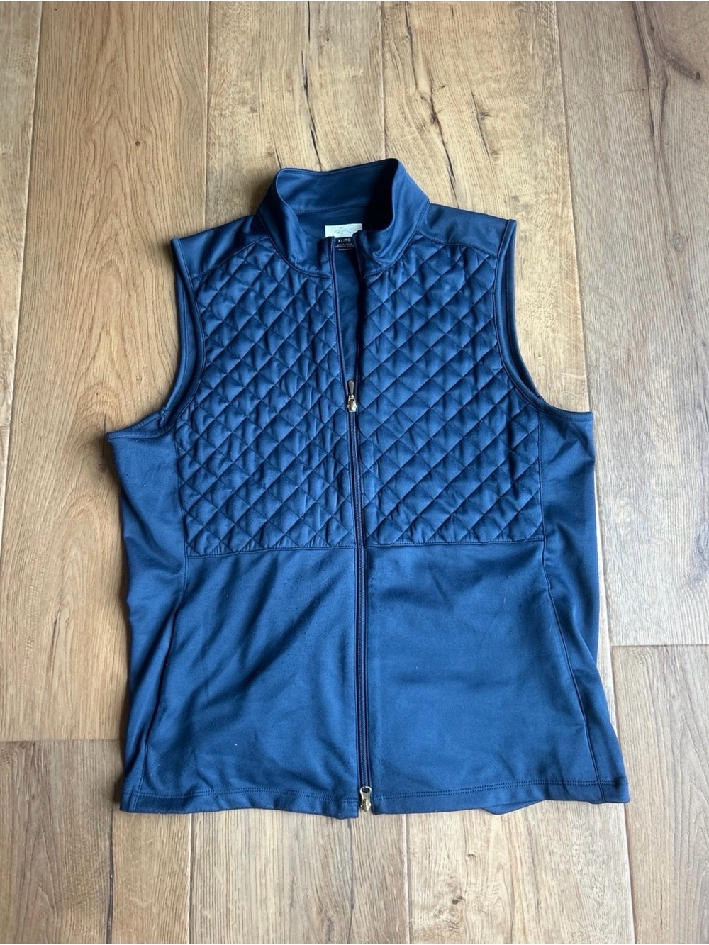 Greg Norman Collection Navy Sleeveless Zip Vest